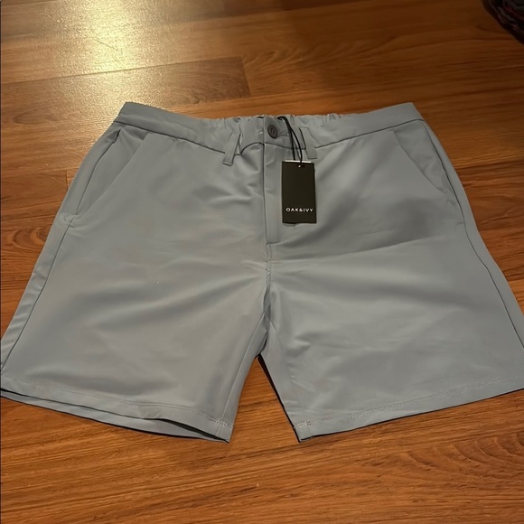 OAK & IVI   blue Shorts with Elastic Waistband - Picture 3 of 16